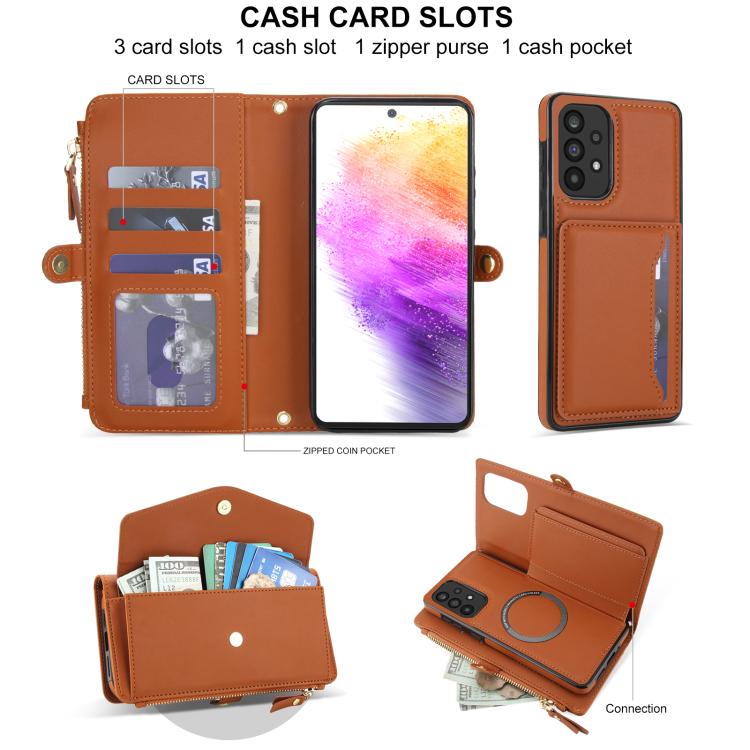 For Samsung Galaxy A72 5G Multifunctional Wallet Detachable Leather Phone Case with Lanyard