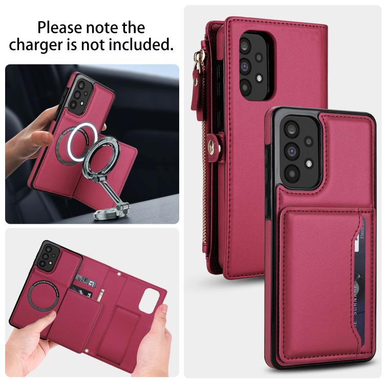 For Samsung Galaxy A73 5G Multifunctional Wallet Detachable Leather Phone Case with Lanyard