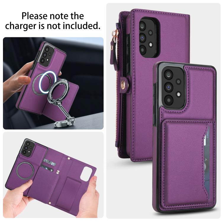 For Samsung Galaxy A73 5G Multifunctional Wallet Detachable Leather Phone Case with Lanyard