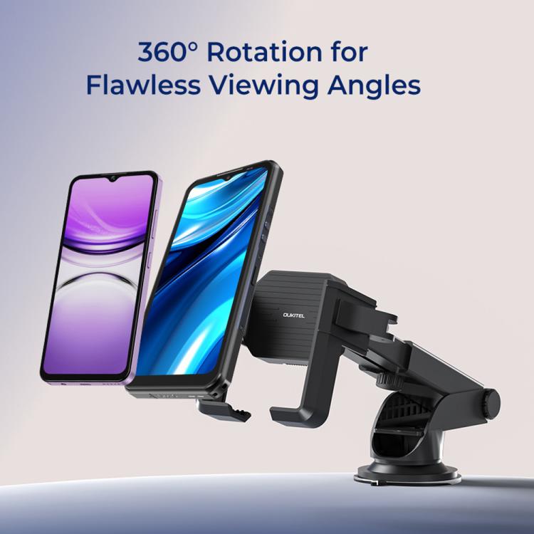 OUKITEL 360 Degree Rotating Adjustable Bicycle Phone Mount Holder - Black