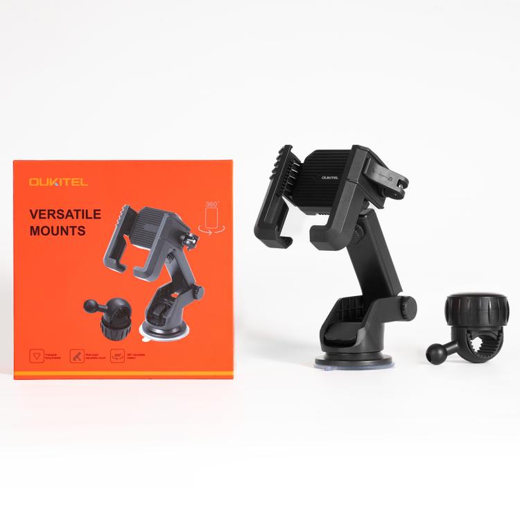 OUKITEL 360 Degree Rotating Adjustable Bicycle Phone Mount Holder - Black