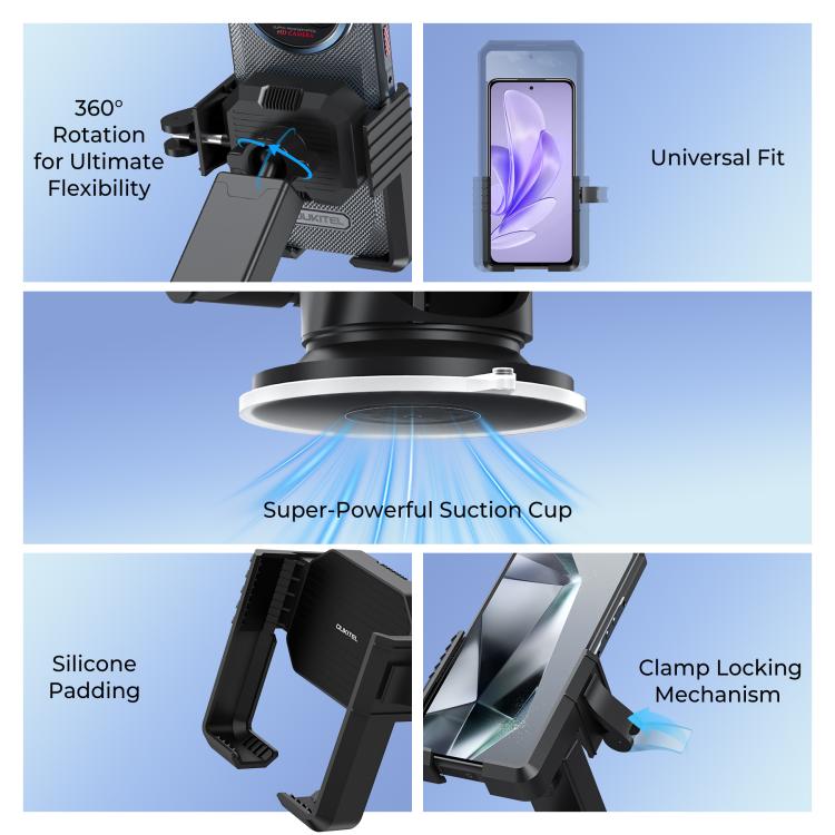 OUKITEL 360 Degree Rotating Adjustable Bicycle Phone Mount Holder - Black