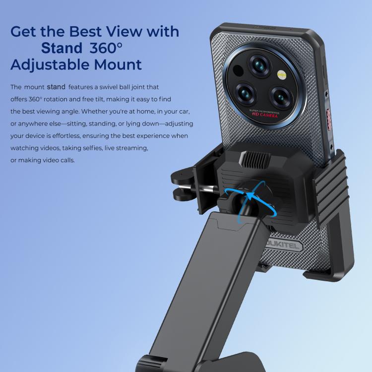OUKITEL 360 Degree Rotating Adjustable Bicycle Phone Mount Holder - Black