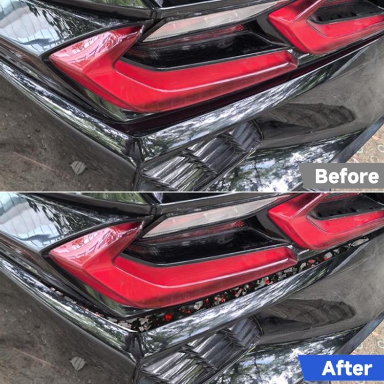 2pcs/Set Forged Gold Foil Carbon Fiber Car Taillight Below Decorative Sticker for Chevrolet Corvette C8 2020-, Left and Right Driver