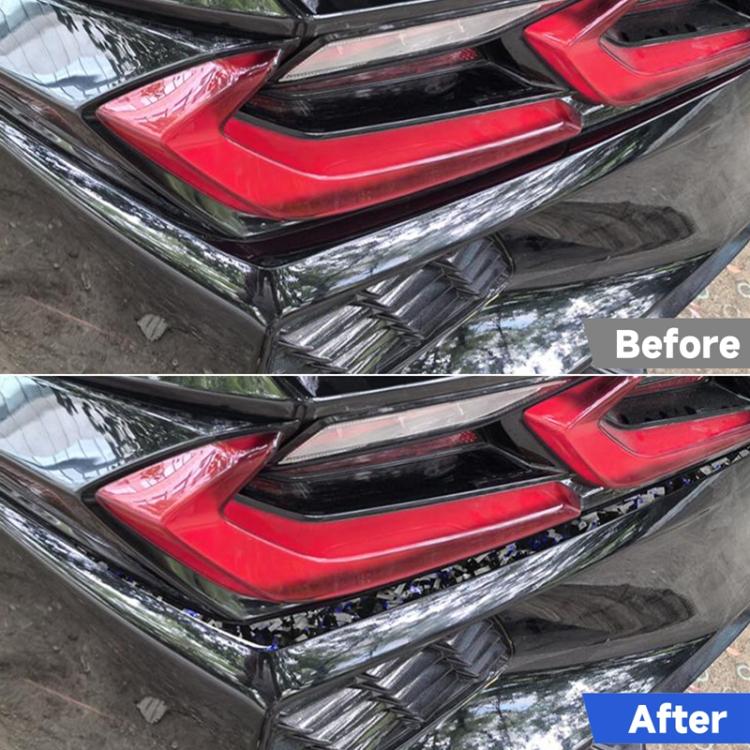 2pcs/Set Forged Gold Foil Carbon Fiber Car Taillight Below Decorative Sticker for Chevrolet Corvette C8 2020-, Left and Right Driver