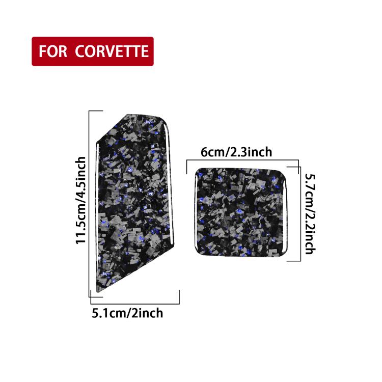 2pcs/Set Forged Gold Foil Carbon Fiber Car Trailer Hook Decorative Sticker for Chevrolet Corvette C8 2020-, Left and Right Driver