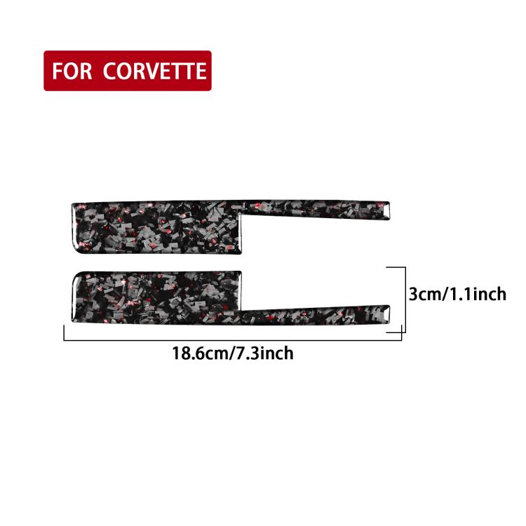 2pcs/Set Forged Gold Foil Carbon Fiber Car Door Lock Switch Decorative Sticker for Chevrolet Corvette C8 2020-, Left and Right Driver