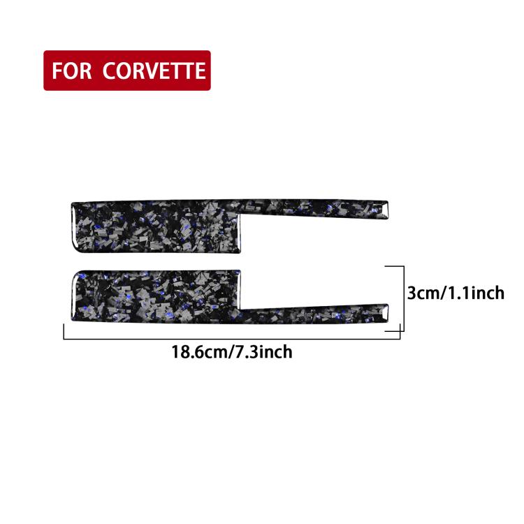 2pcs/Set Forged Gold Foil Carbon Fiber Car Door Lock Switch Decorative Sticker for Chevrolet Corvette C8 2020-, Left and Right Driver