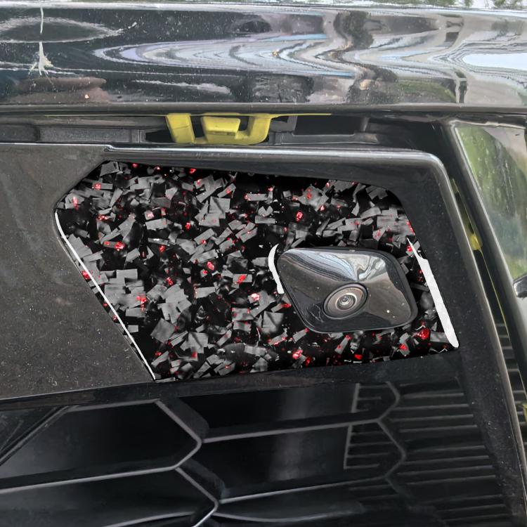 2pcs/Set Forged Gold Foil Carbon Fiber Car Door Radar Decorative Sticker for Chevrolet Corvette C8 2020-, Left and Right Driver