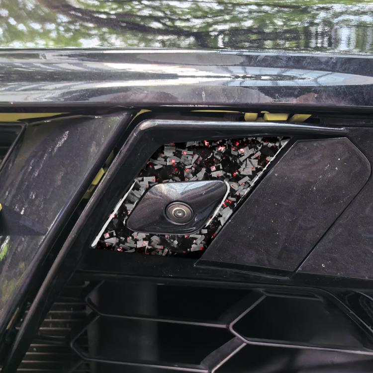 2pcs/Set Forged Gold Foil Carbon Fiber Car Door Radar Decorative Sticker for Chevrolet Corvette C8 2020-, Left and Right Driver