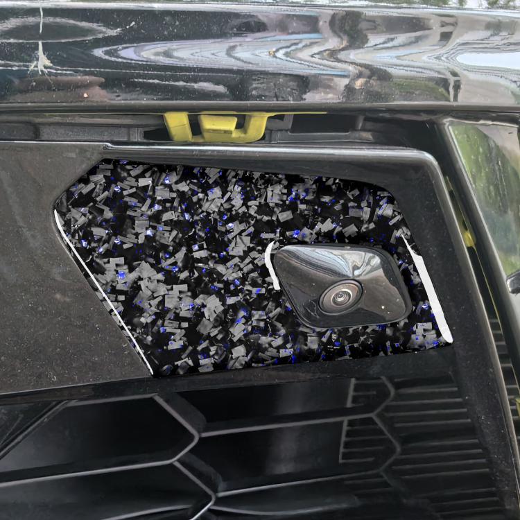 2pcs/Set Forged Gold Foil Carbon Fiber Car Door Radar Decorative Sticker for Chevrolet Corvette C8 2020-, Left and Right Driver