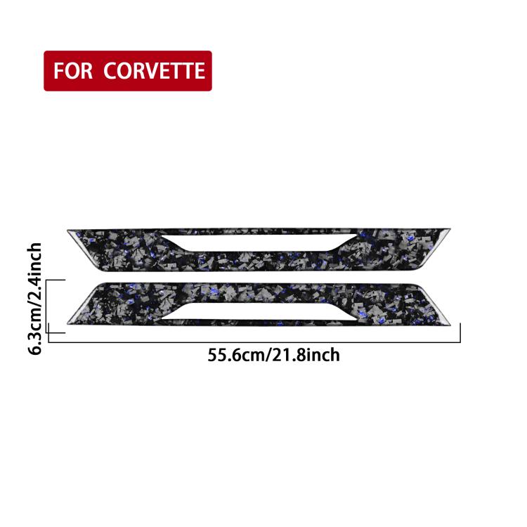 2pcs/Set Forged Gold Foil Carbon Fiber Car Threshold Decorative Sticker for Chevrolet Corvette C8 2020-, Left and Right Driver