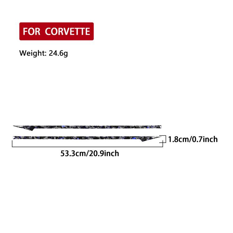 2pcs/Set Forged Gold Foil Carbon Fiber Car Taillight Decorative Sticker for Chevrolet Corvette C8 2020-, Left and Right Driver