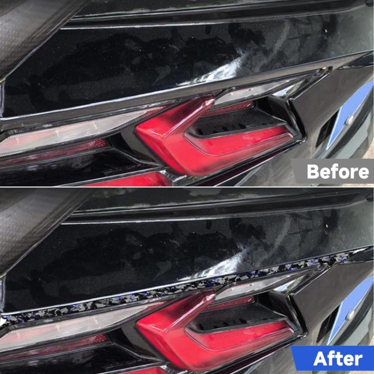 2pcs/Set Forged Gold Foil Carbon Fiber Car Taillight Decorative Sticker for Chevrolet Corvette C8 2020-, Left and Right Driver