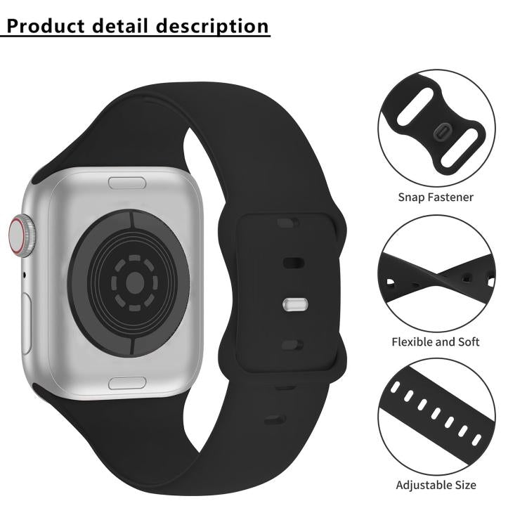 For Apple Watch Series 40mm Butterfly Buckle Silicone Watch Band with Film Integrated PC Cover
