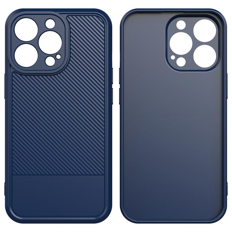 For iPhone 12 Carbon Fiber Series Fine Hole TPU Phone Case