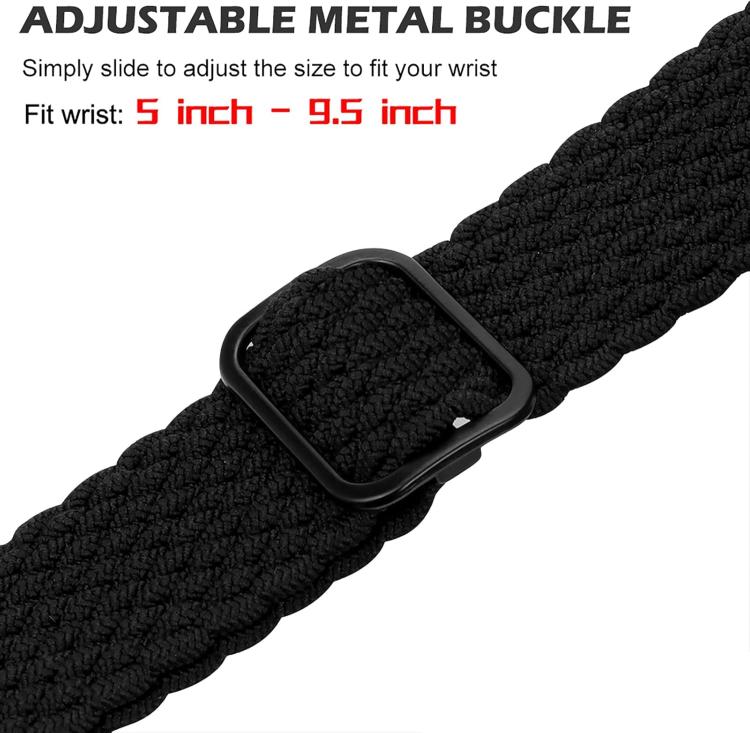 For Apple Watch Series 10 / 11 42mm Ladder Buckle Loop Nylon Watch Band with Silicone Case