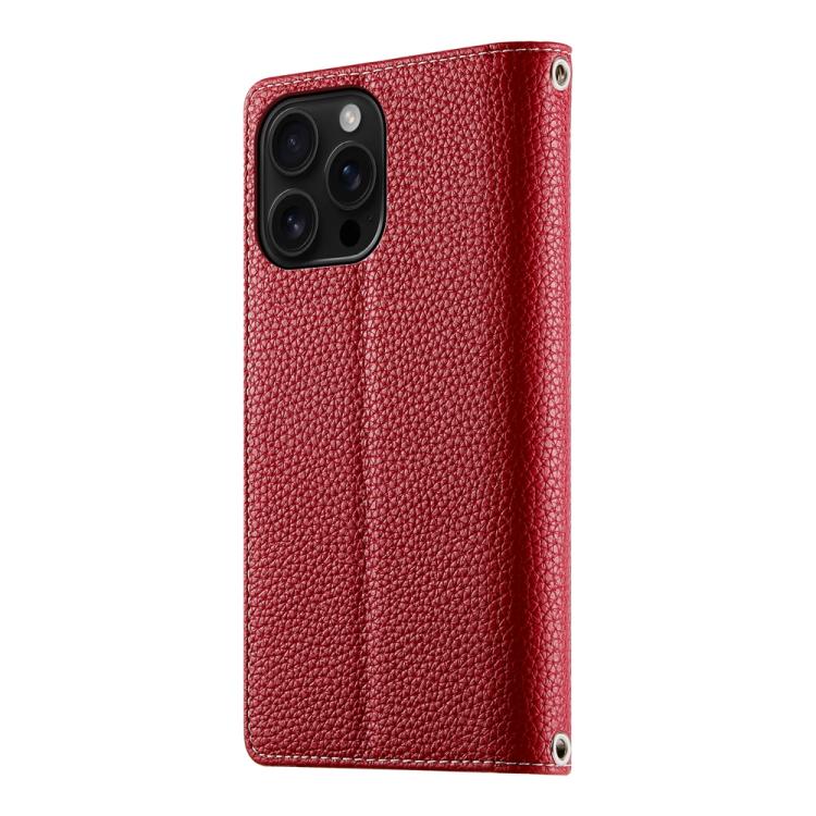 For iPhone 16 Pro Max Stitching Multi-card Zipper Wallet Leather Phone Case with Short Strap