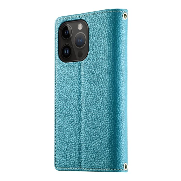 For iPhone 14 Pro Stitching Multi-card Zipper Wallet Leather Phone Case with Short Strap