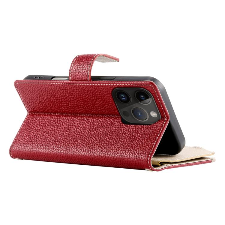 For iPhone 14 Pro Stitching Multi-card Zipper Wallet Leather Phone Case with Short Strap
