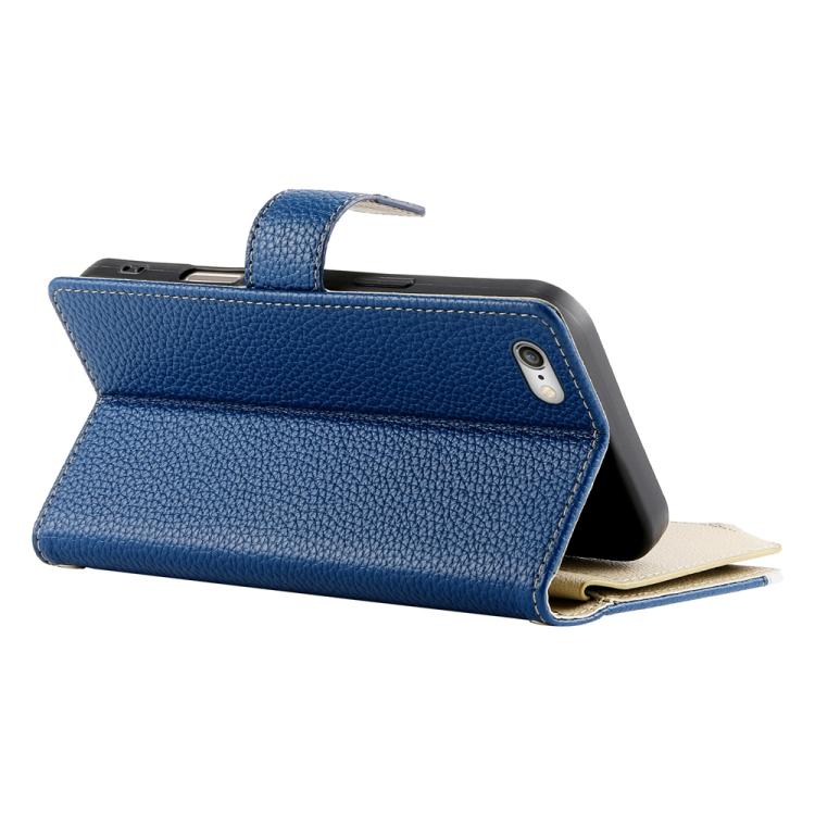 For iPhone 8 Plus / 7 Plus Stitching Multi-card Zipper Wallet Leather Phone Case with Short Strap