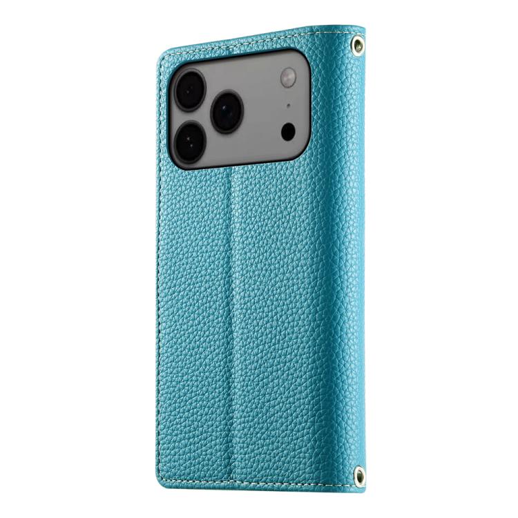 For iPhone 17 Pro Max Stitching Multi-card Zipper Wallet Leather Phone Case with Short Strap