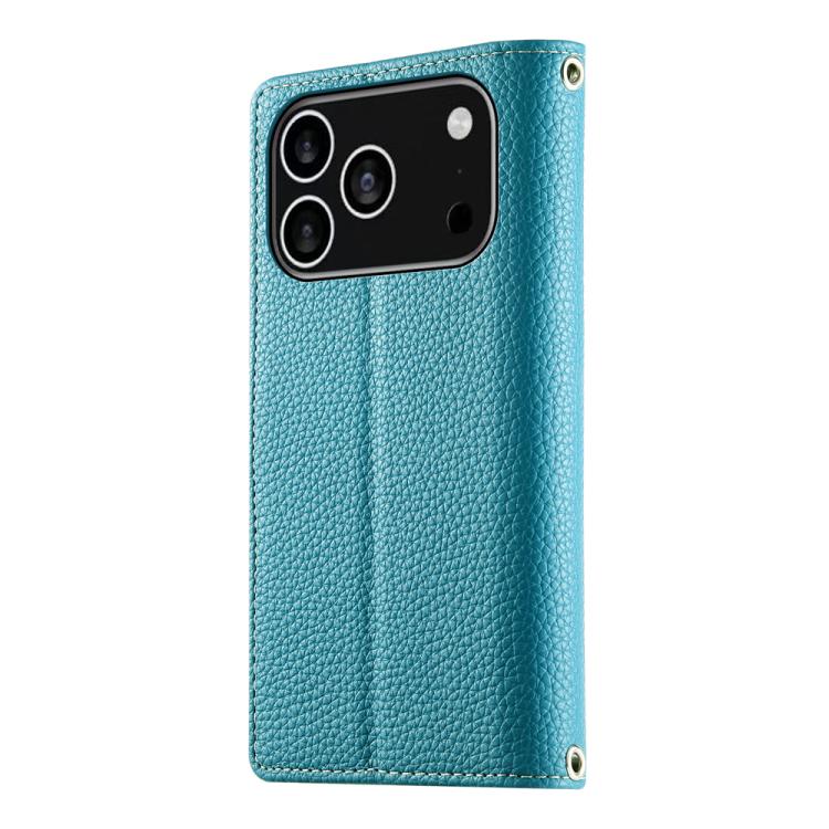 For iPhone 17 Pro Stitching Multi-card Zipper Wallet Leather Phone Case with Short Strap