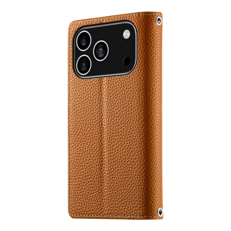 For iPhone 17 Pro Stitching Multi-card Zipper Wallet Leather Phone Case with Short Strap