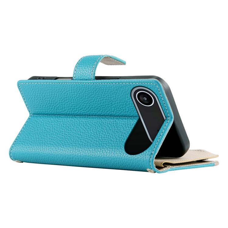 For iPhone Air Stitching Multi-card Zipper Wallet Leather Phone Case with Short Strap