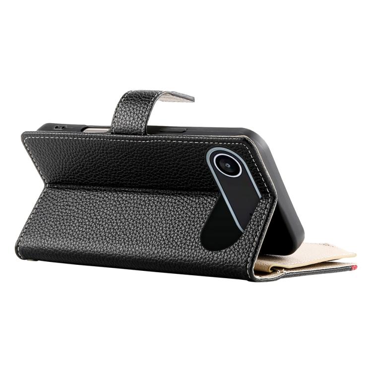 For iPhone Air Stitching Multi-card Zipper Wallet Leather Phone Case with Short Strap