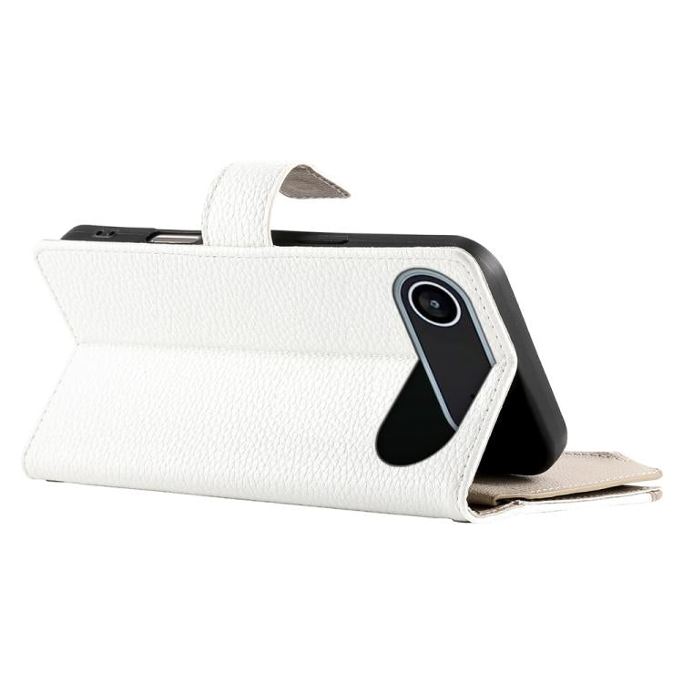 For iPhone Air Stitching Multi-card Zipper Wallet Leather Phone Case with Short Strap