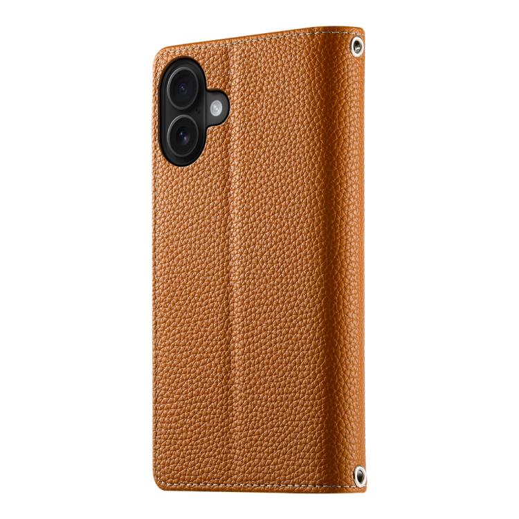 For iPhone 17 Stitching Multi-card Zipper Wallet Leather Phone Case with Short Strap