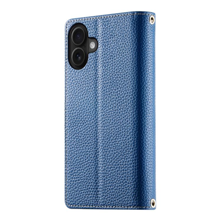 For iPhone 17 Stitching Multi-card Zipper Wallet Leather Phone Case with Short Strap