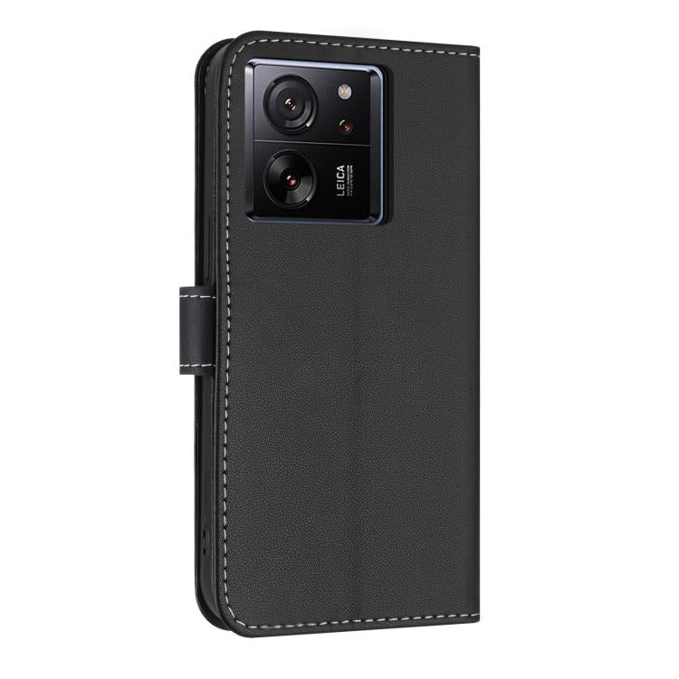 For Xiaomi 13T / 13T Pro Metal Bow Leather Phone Case with Hand Strap