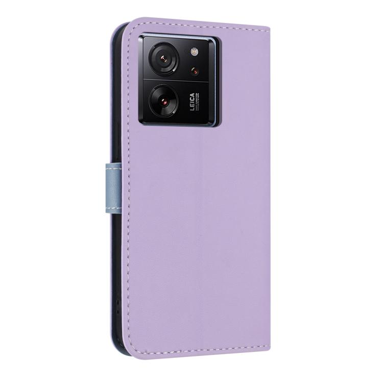 For Xiaomi 13T / 13T Pro Metal Bow Leather Phone Case with Hand Strap