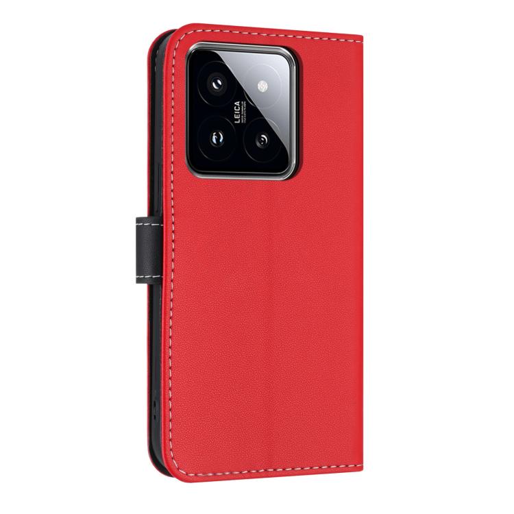 For Xiaomi 14 Metal Bow Leather Phone Case with Hand Strap