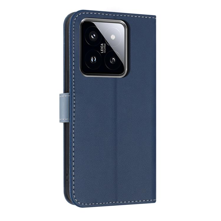 For Xiaomi 14 Pro Metal Bow Leather Phone Case with Hand Strap