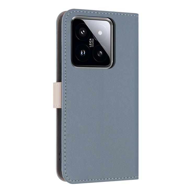 For Xiaomi 14 Pro Metal Bow Leather Phone Case with Hand Strap