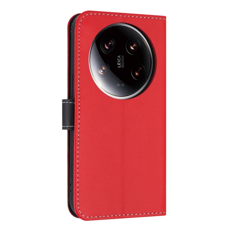 For Xiaomi 14 Ultra Metal Bow Leather Phone Case with Hand Strap