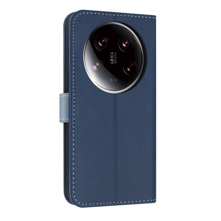For Xiaomi 14 Ultra Metal Bow Leather Phone Case with Hand Strap