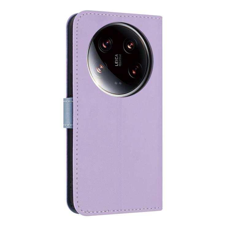 For Xiaomi 14 Ultra Metal Bow Leather Phone Case with Hand Strap