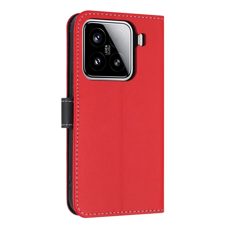 For Xiaomi 15 Metal Bow Leather Phone Case with Hand Strap