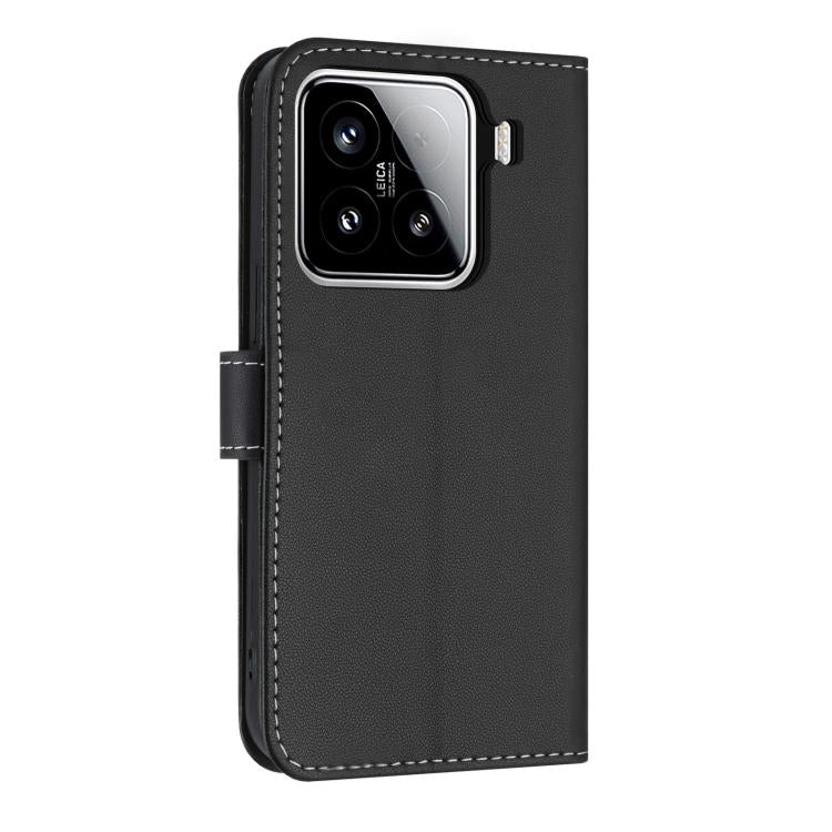 For Xiaomi 15 Metal Bow Leather Phone Case with Hand Strap