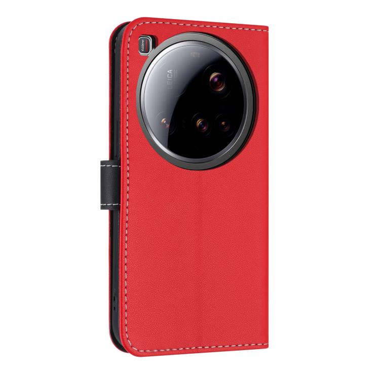 For Xiaomi 15 Ultra Metal Bow Leather Phone Case with Hand Strap