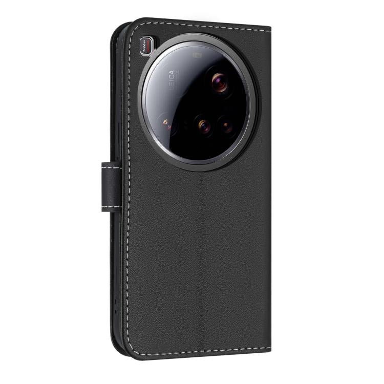 For Xiaomi 15 Ultra Metal Bow Leather Phone Case with Hand Strap