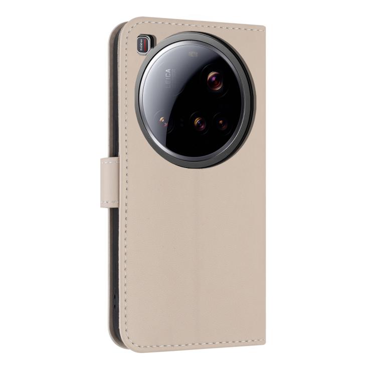 For Xiaomi 15 Ultra Metal Bow Leather Phone Case with Hand Strap