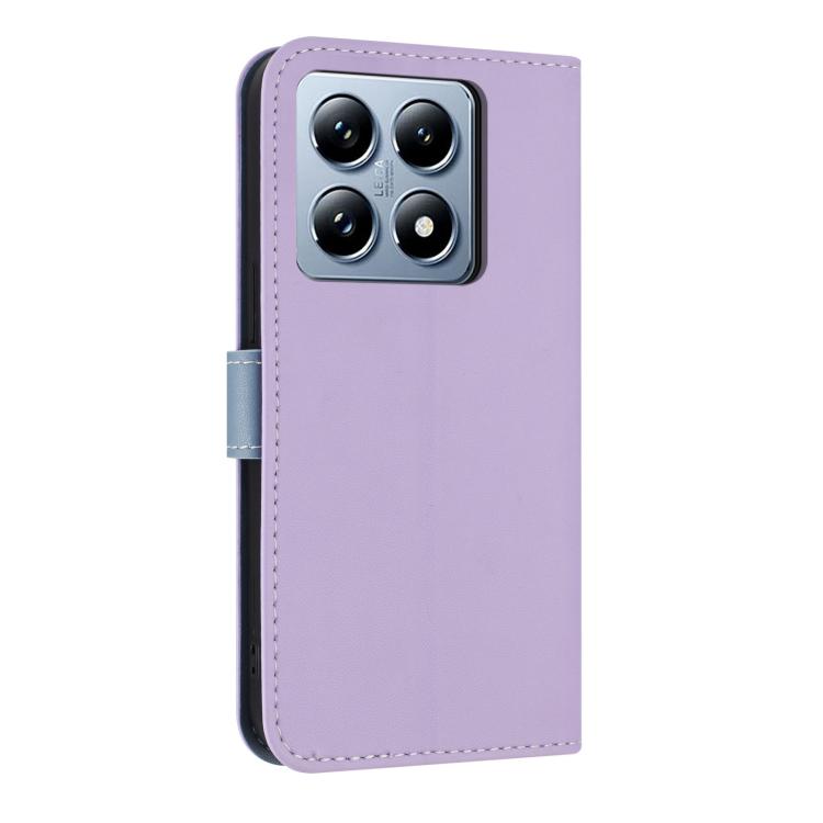 For Xiaomi 14T Pro Metal Bow Leather Phone Case with Hand Strap