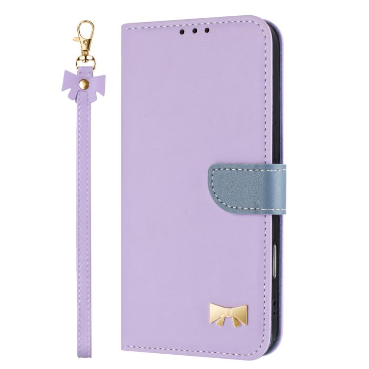 For Xiaomi 17 Metal Bow Leather Phone Case with Hand Strap
