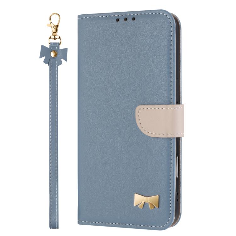 For Xiaomi 17 Metal Bow Leather Phone Case with Hand Strap