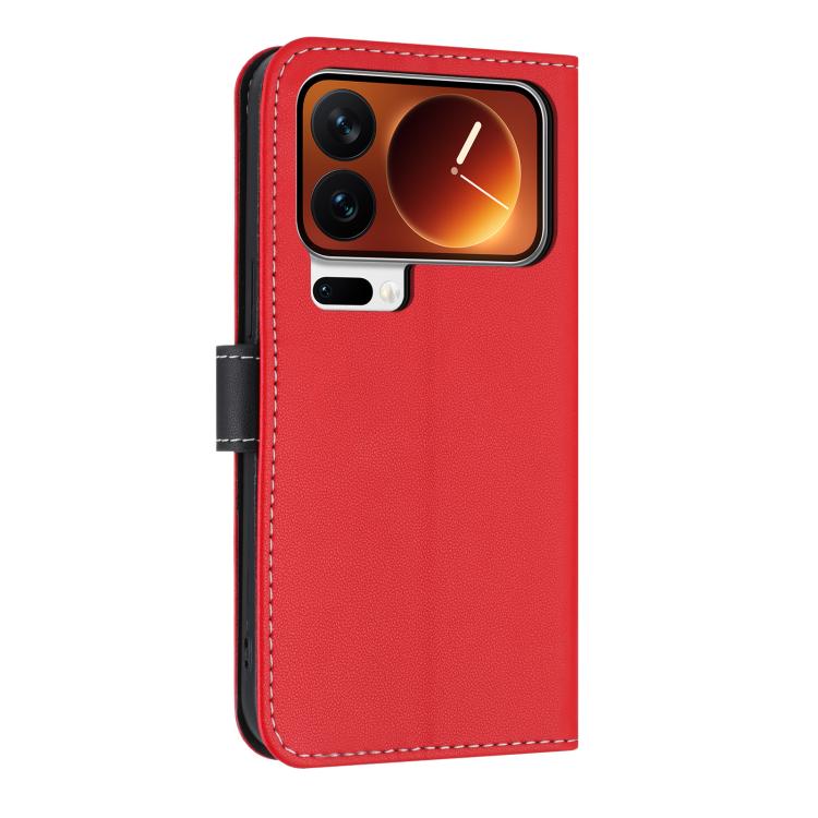 For Xiaomi 17 Pro Metal Bow Leather Phone Case with Hand Strap